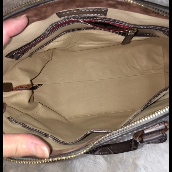 Dooney & Bourke NWOT Denison Croco Leather Cameron Satchel w/matching Wristlet - Picture 8 of 12